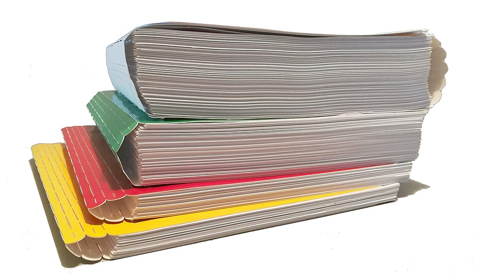 Stack of ringless binders