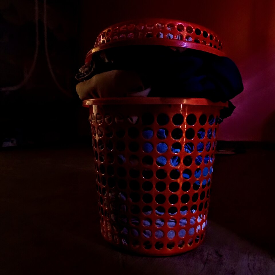 Dirty Laundry in a Laundry Basket