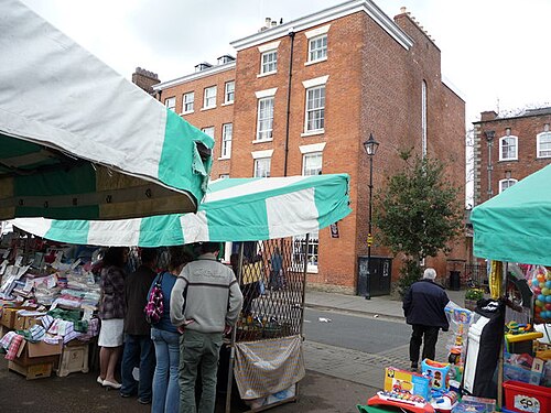 Busy market stall, Ludlow Saturday market. - geograph.org.uk - 1235133