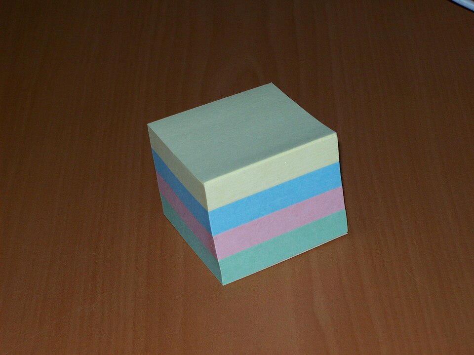 Stack of four sticky notes