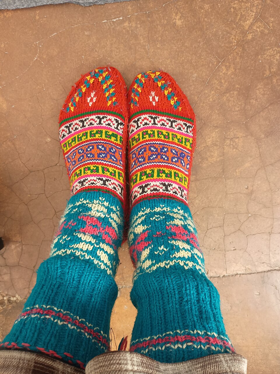 Hand-knitted Himachali socks,4