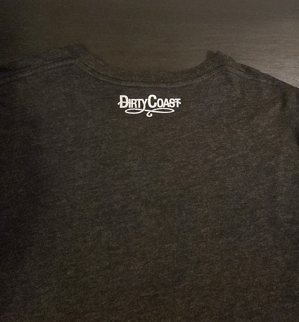 Black t-shirt from Dirty Coast