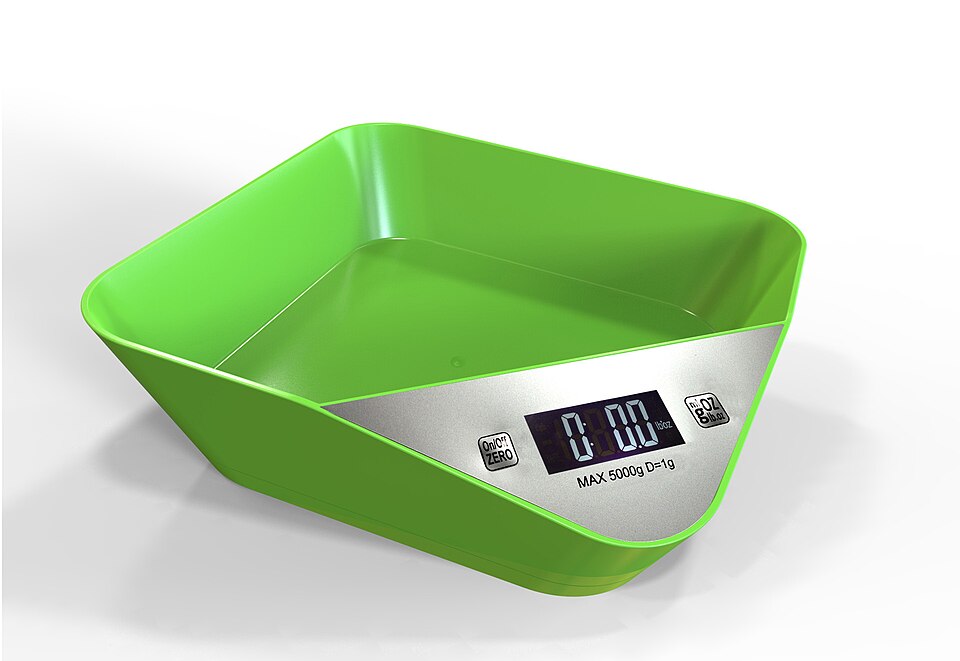 Green LE-K10 tray kitchen scale