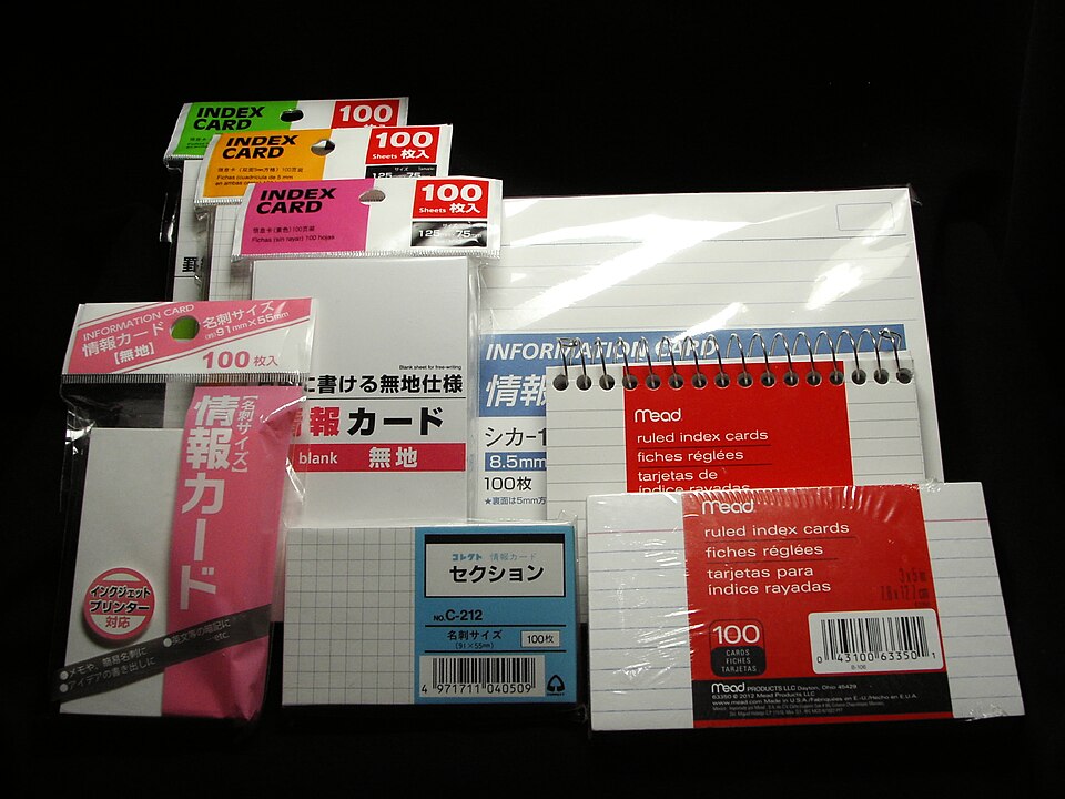 Index cards