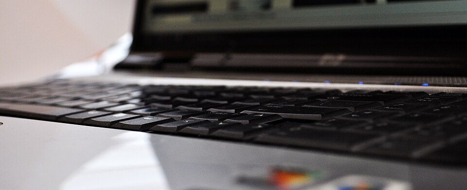 HP Pavilion Computer laptop keyboard closeup