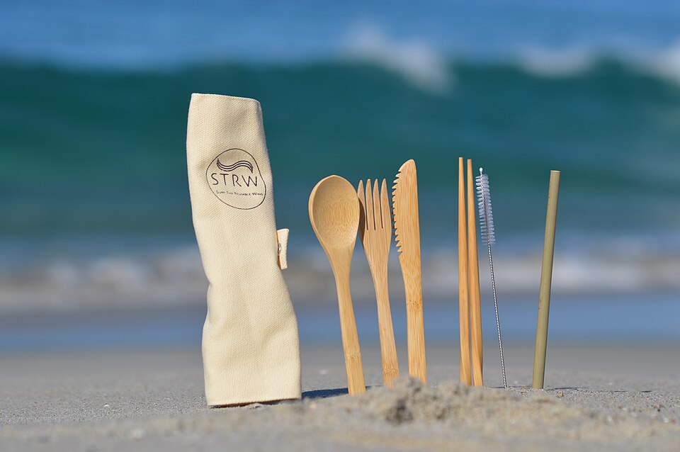 Bamboo Cutlery Pouch By STRW Co.